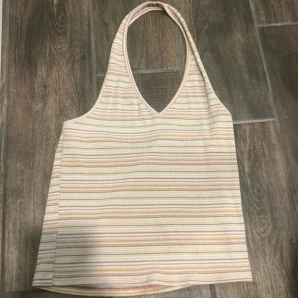 American Eagle striped halter top